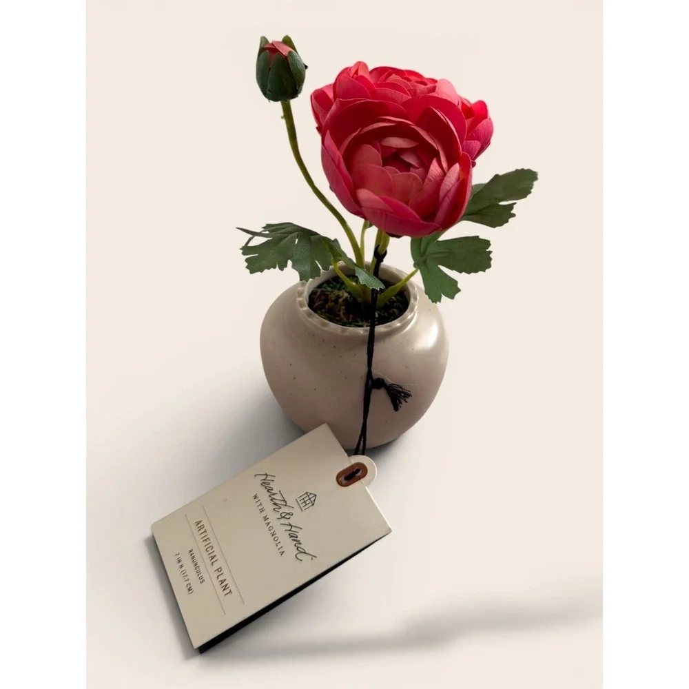 Small Pink Ranunculus Artificial Arrangement Pink- Hearth & Hand Magnolia Target